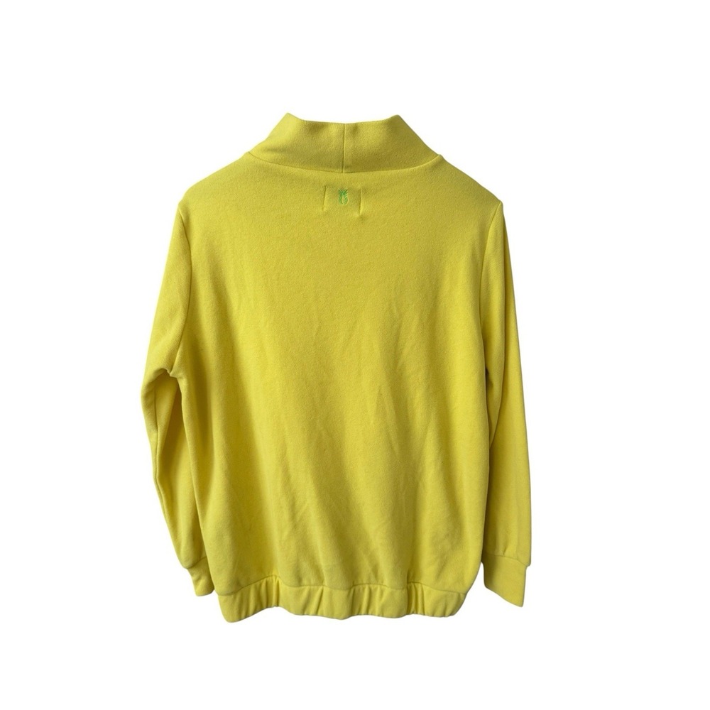 Dudley Stephens Yellow Terry Cloth Mock Neck Sweatshirt‎ Size Small - Picture 2 of 4
